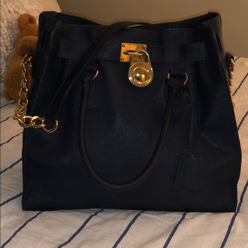 Dark blue MK hand bag